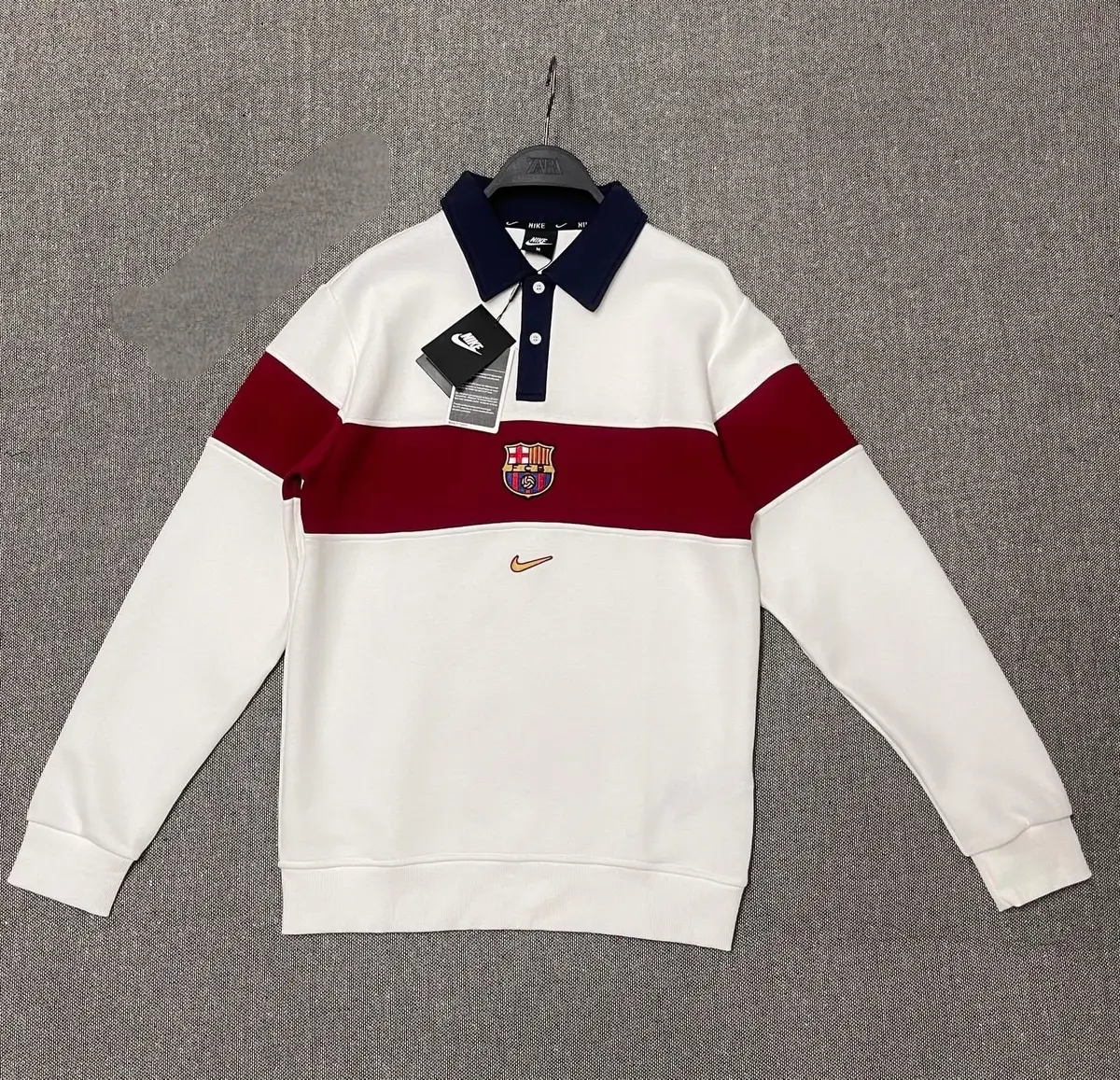 Nike FC Barcelona Long-Sleeve Polo Sweatshirt