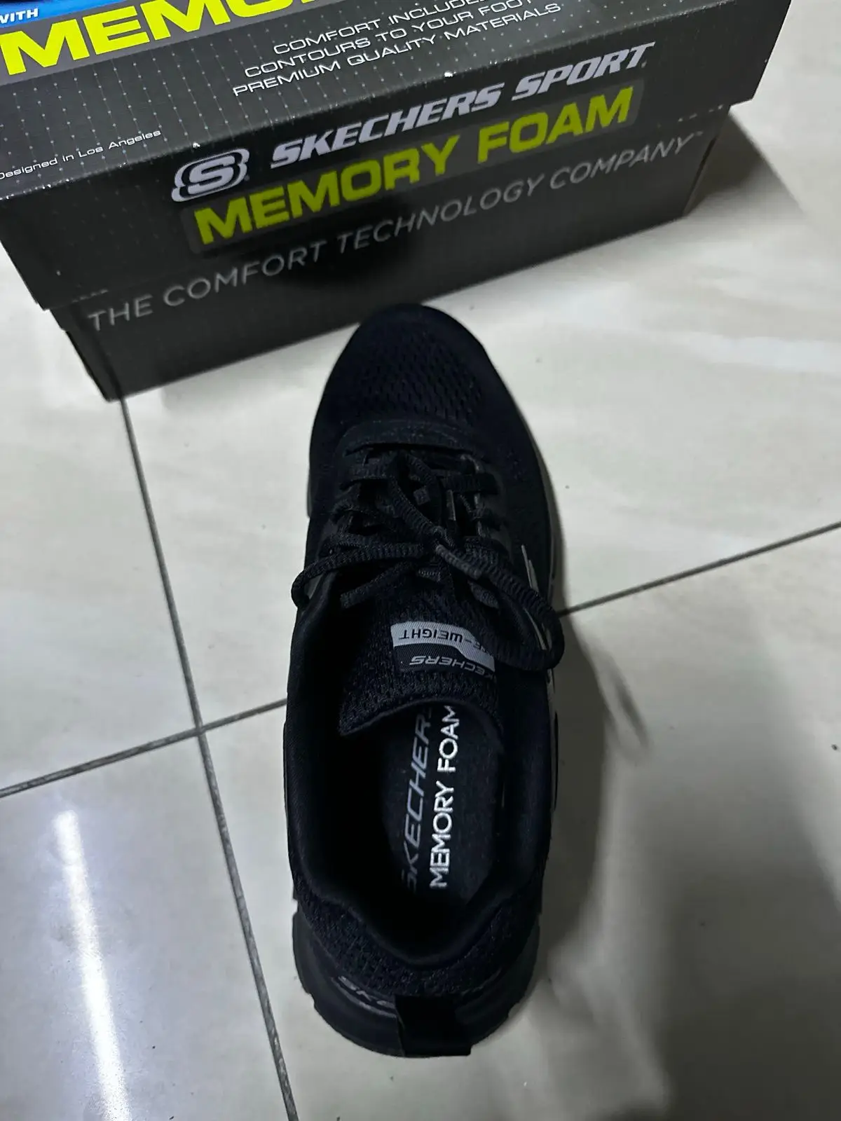 Skechers Sport Memory Foam Black Sneakers