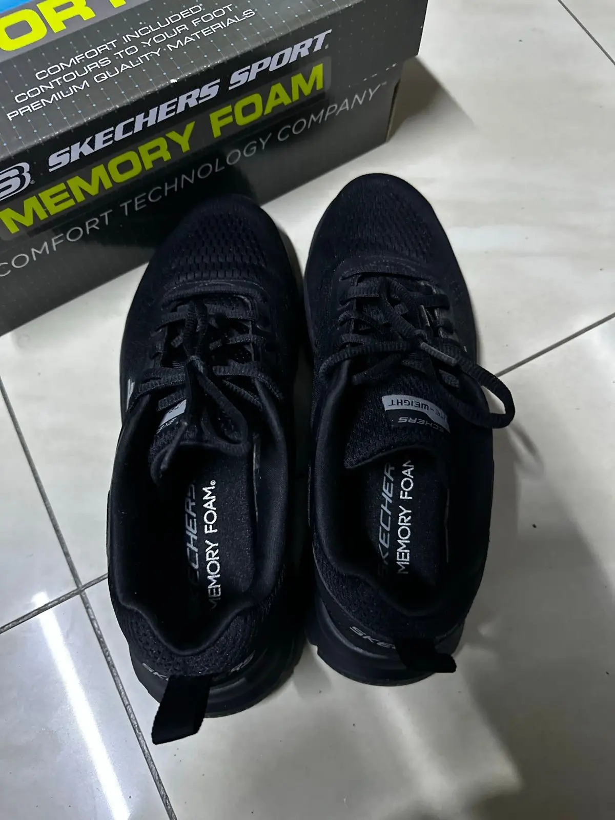 Skechers Sport Memory Foam Black Sneakers