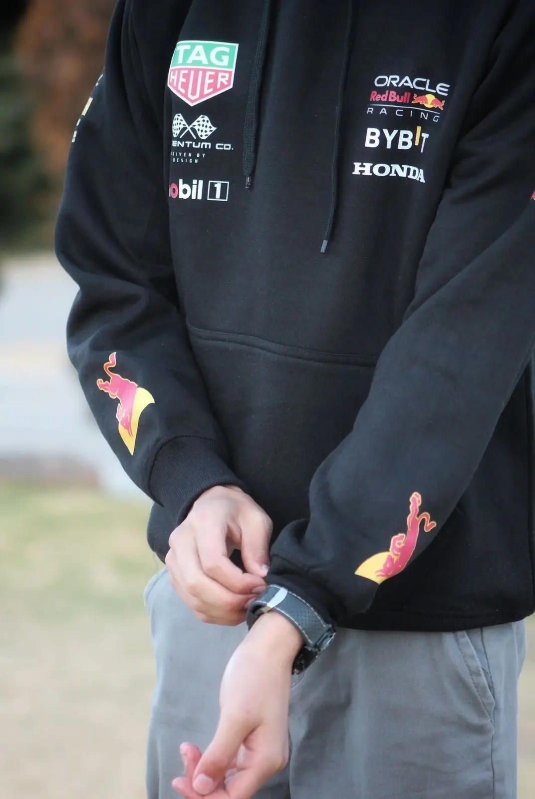 Custom Red Bull Black Hoodie