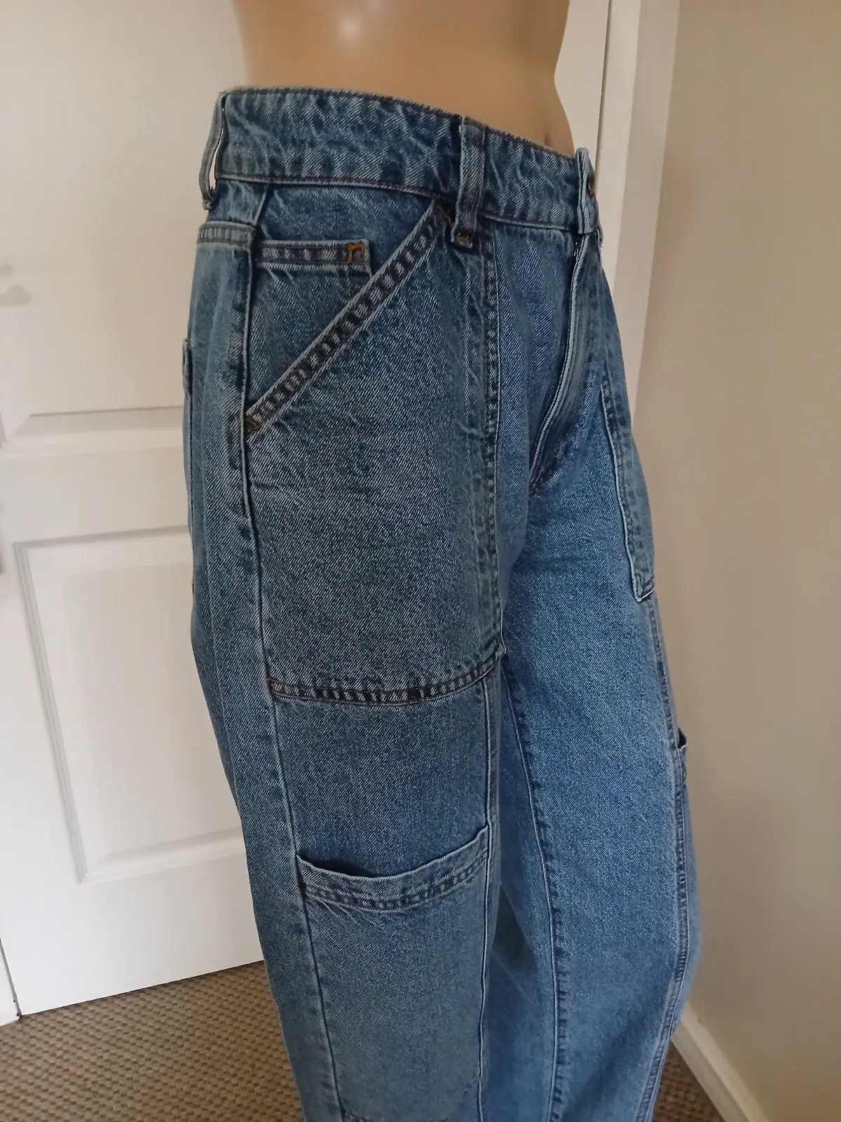 Cotton On Blue Denim Cargo Pants