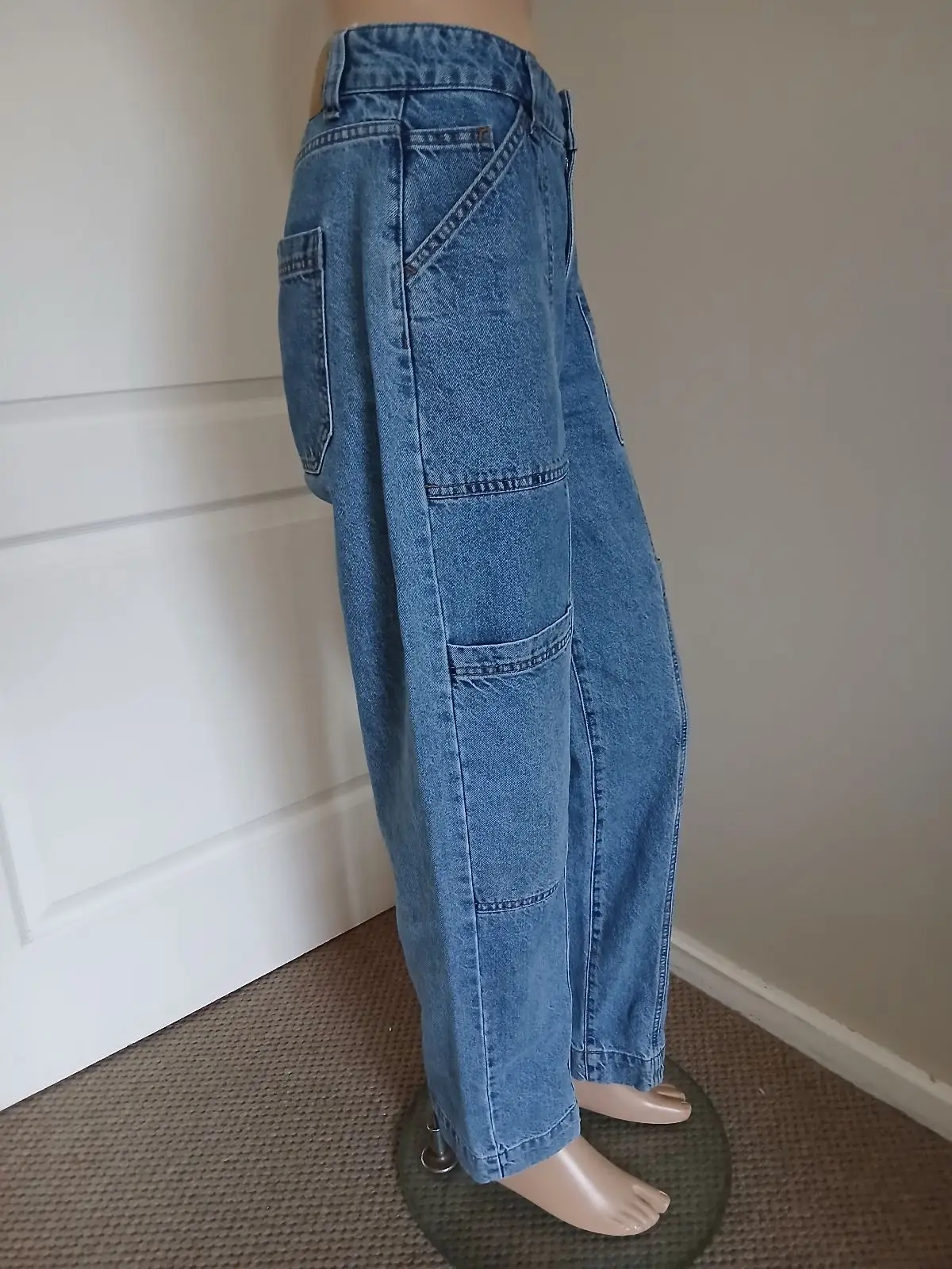 Cotton On Blue Denim Cargo Pants