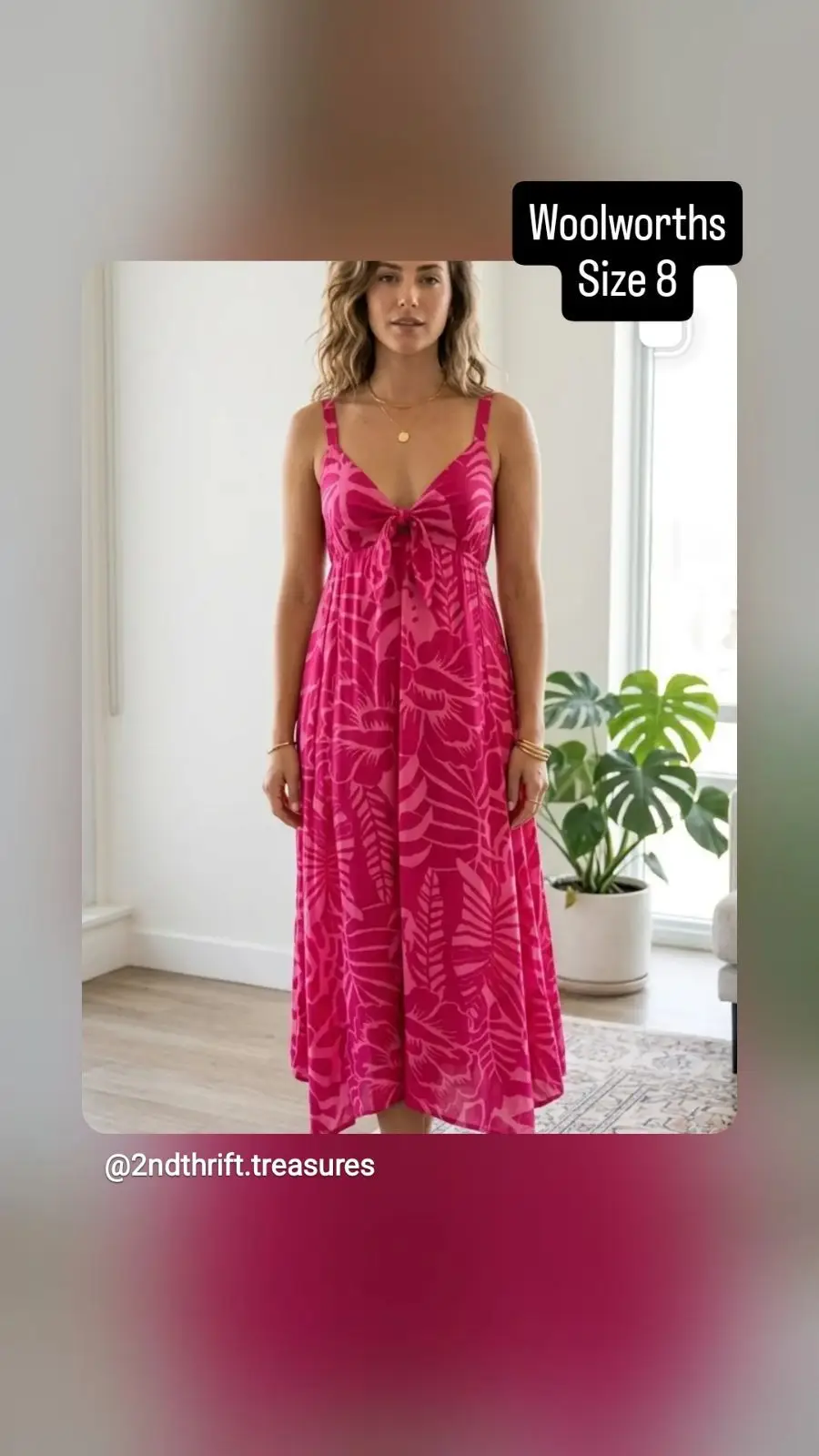 Woolworths Pink Floral Dress Size 8