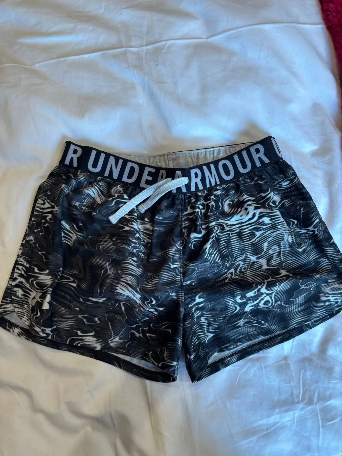 Under Armour Black and White Abstract Pattern Shorts