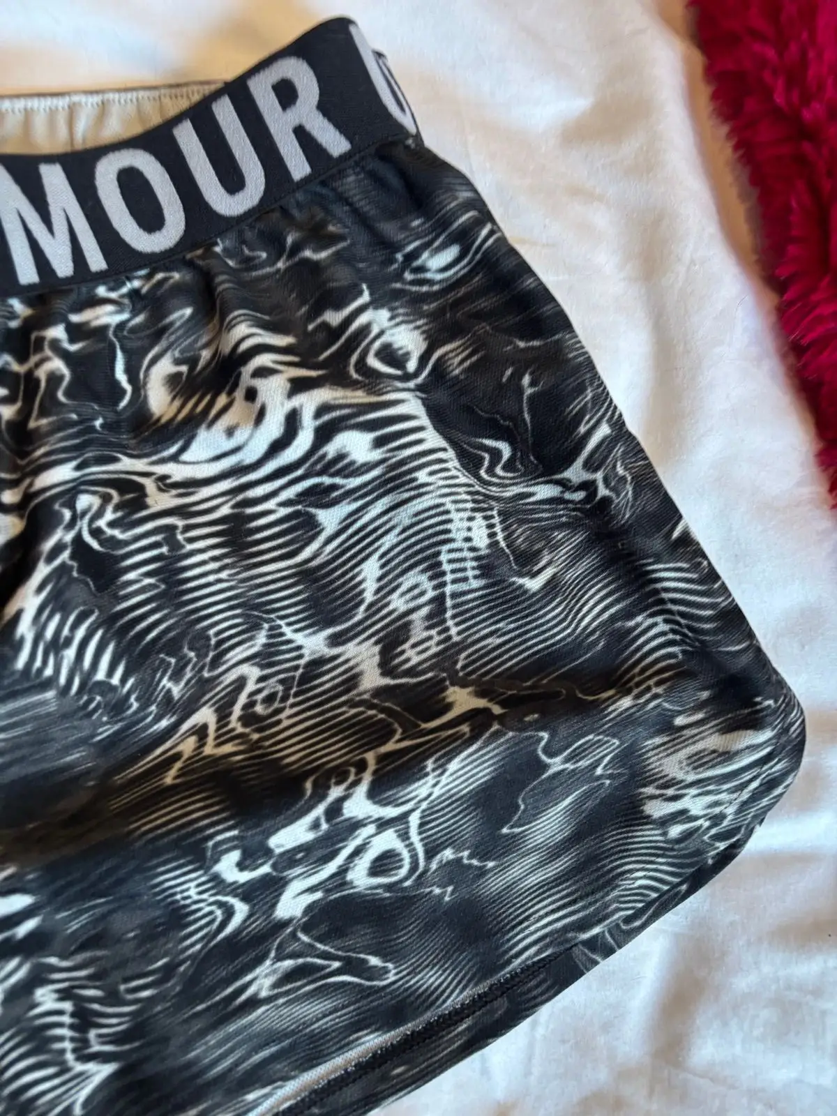 Under Armour Black and White Abstract Pattern Shorts
