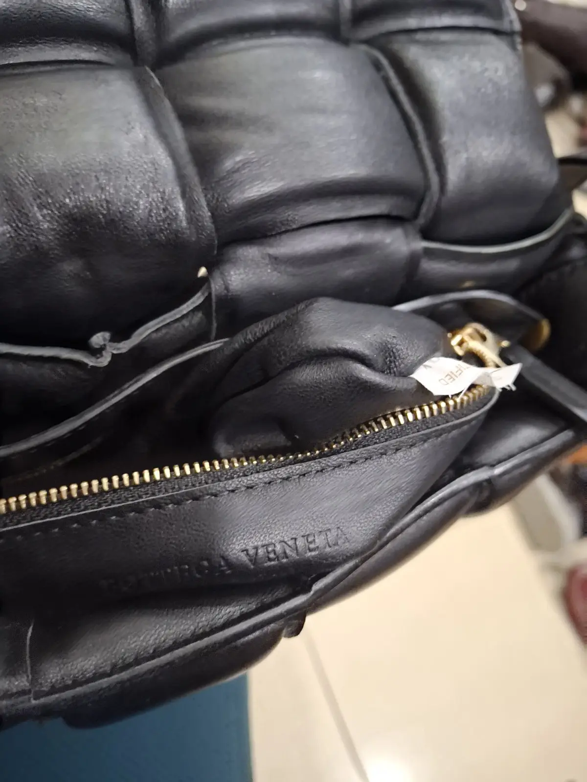 Bottega Veneta Black Woven Leather Crossbody Bag