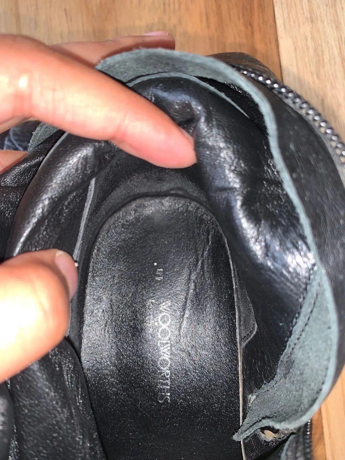 Black Leather Knee-High Boots Size 5