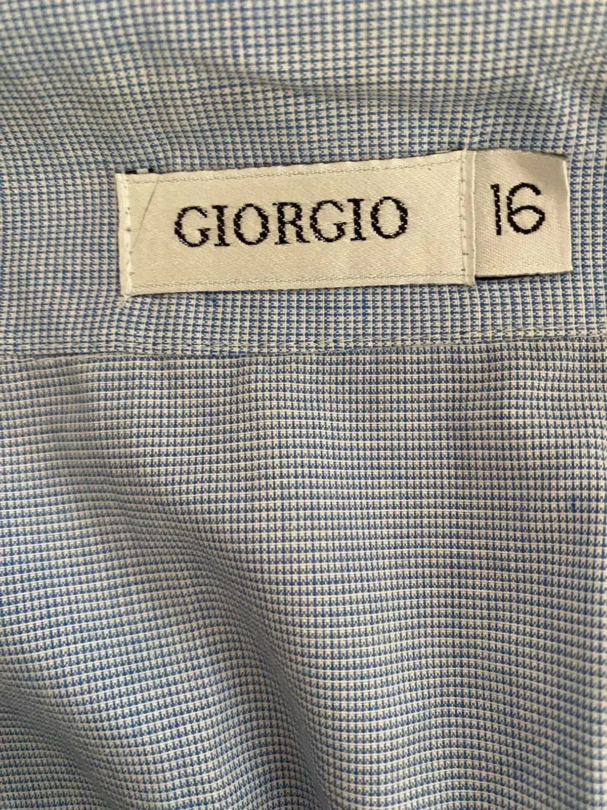 Light Blue Button-Up Shirt with Embroidery