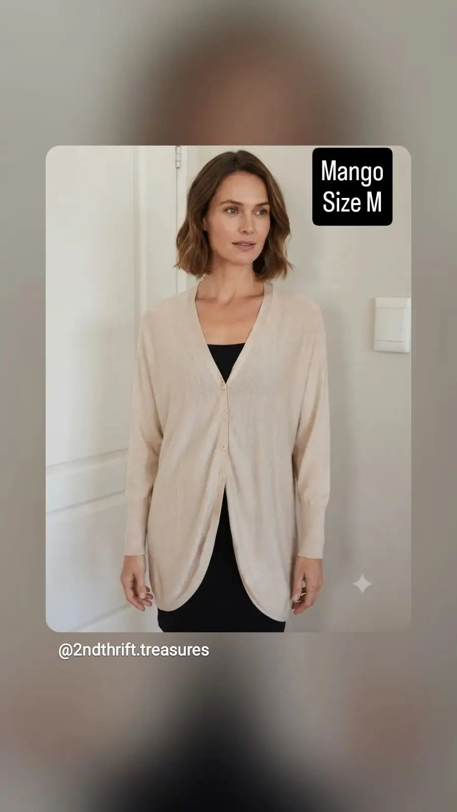 Mango Beige Cardigan