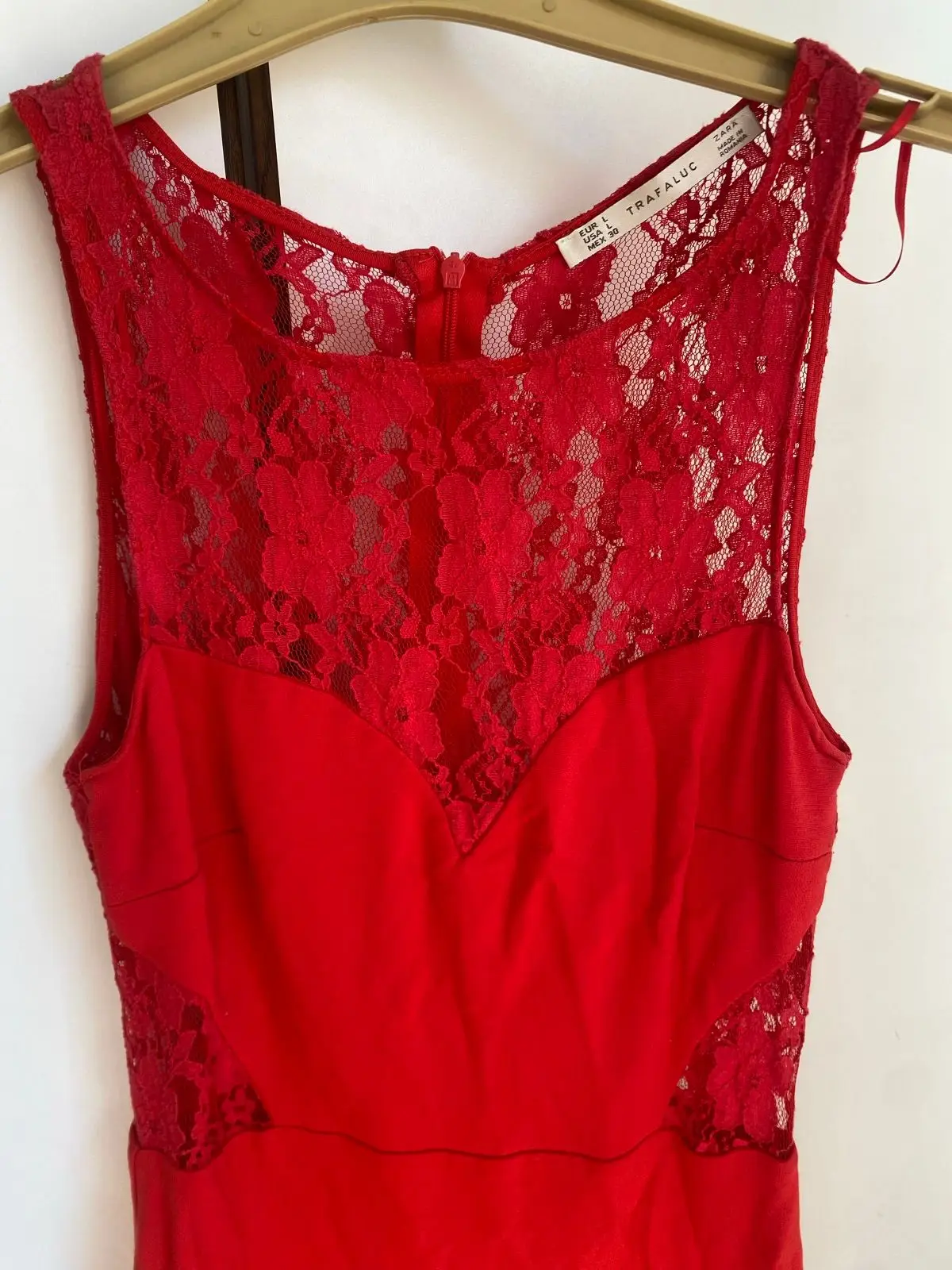 Zara Trafaluc Red Lace Dress