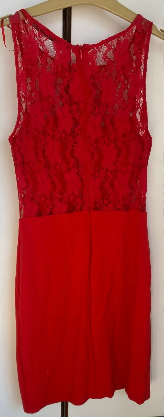Zara Trafaluc Red Lace Dress