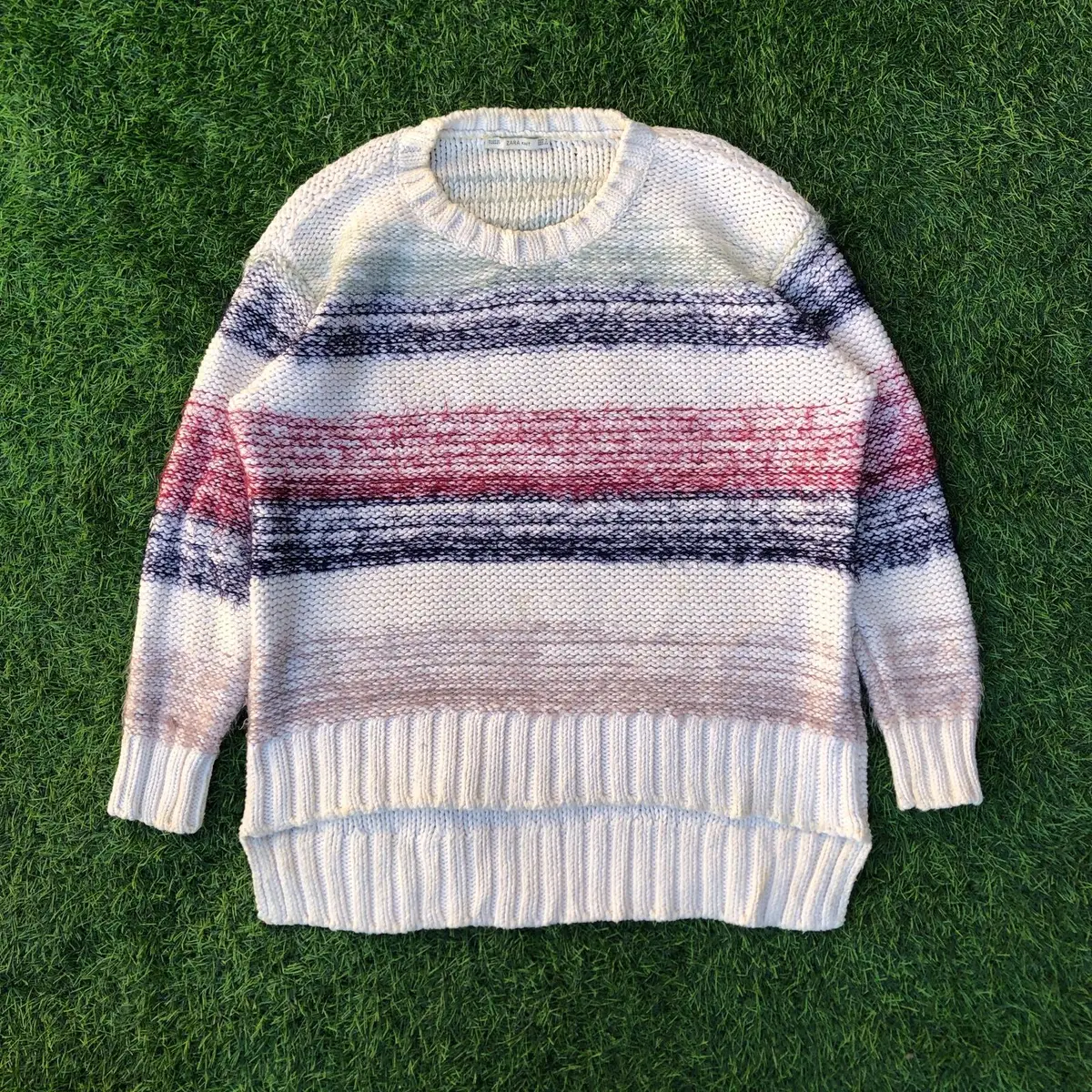 Zara Multicolor Striped Knit Sweater