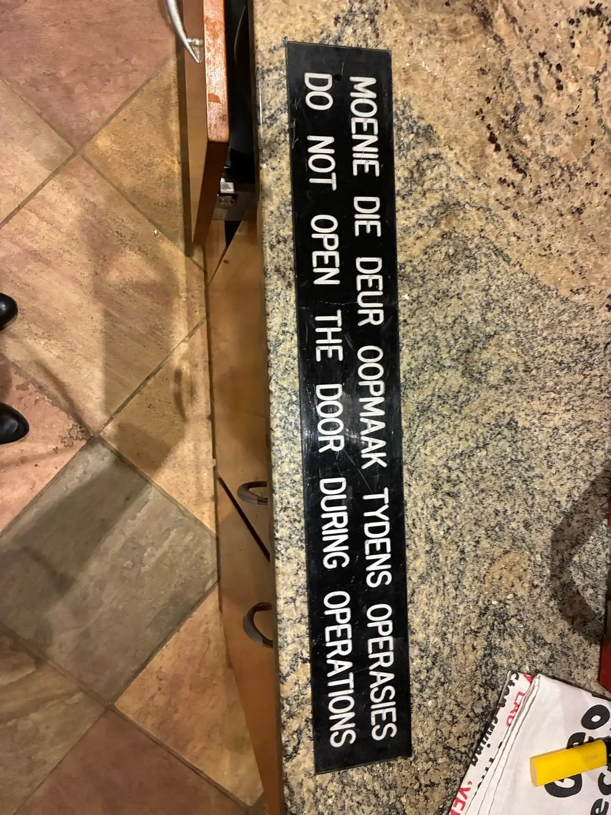 Vintage Black 'Do Not Open' Sign