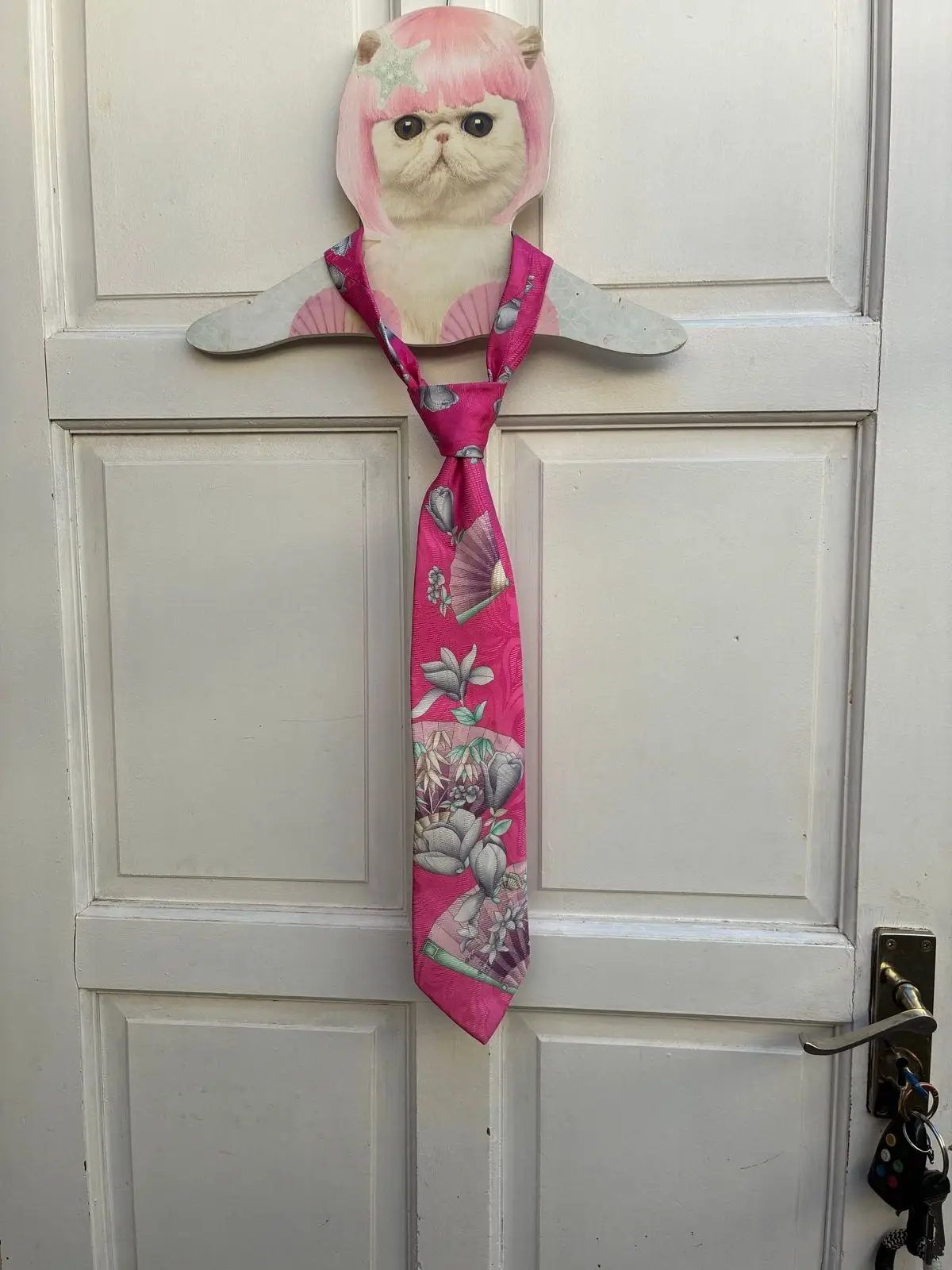 Pink Floral Tie