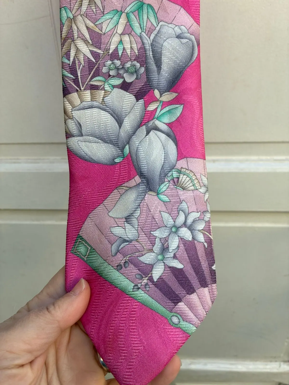 Pink Floral Tie