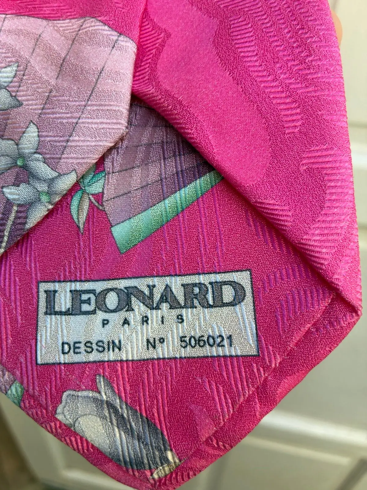 Pink Floral Tie