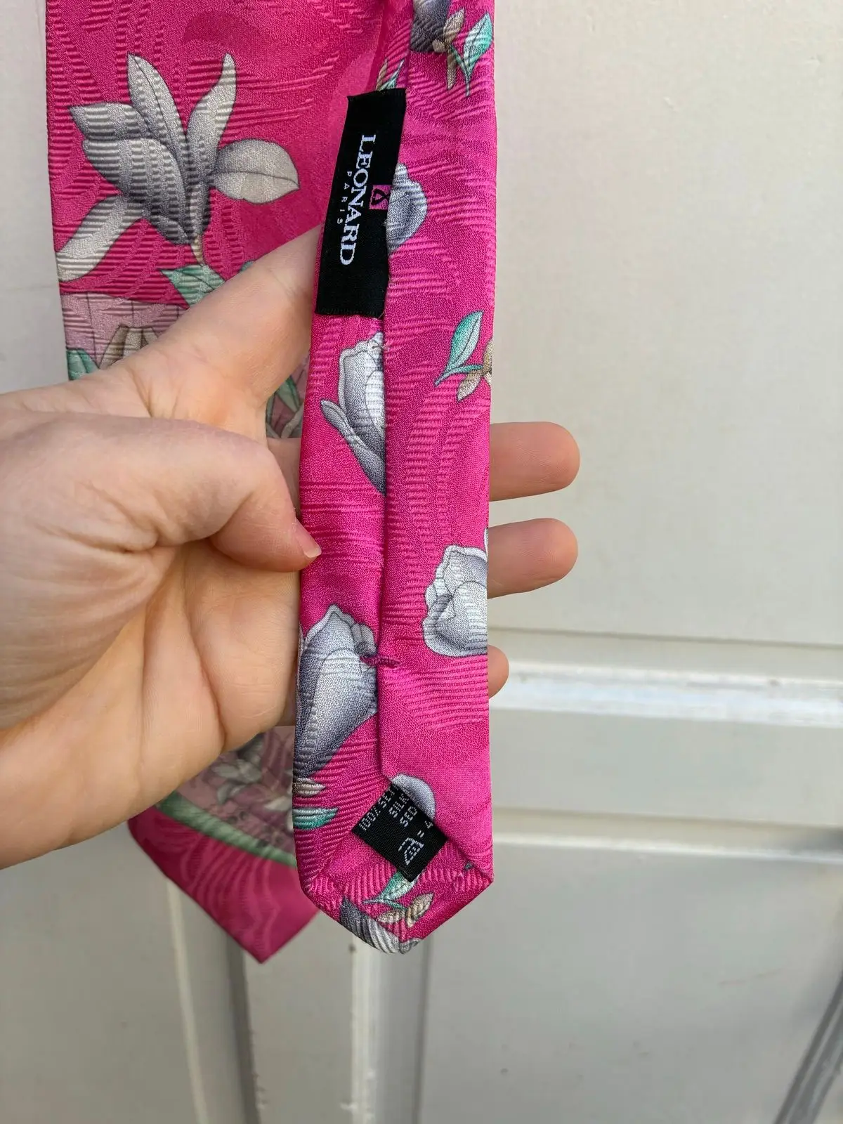 Pink Floral Tie
