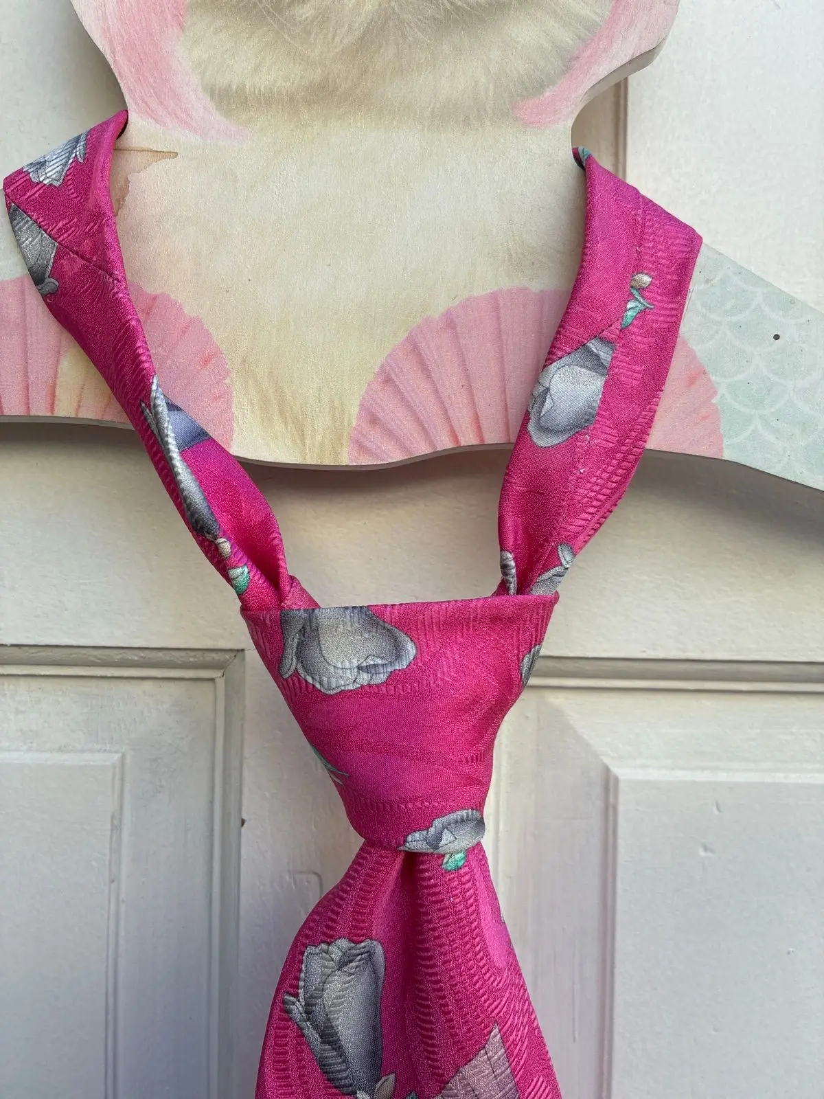 Pink Floral Tie
