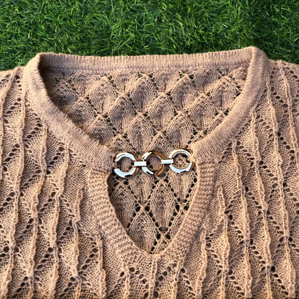 Shein Brown Knitted Sweater