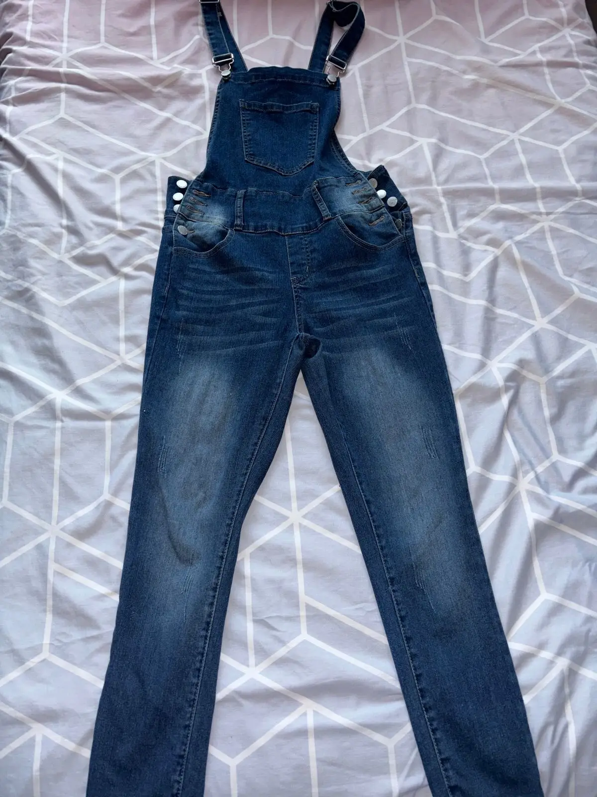 Shein Blue Denim Dungarees / Overalls Size S