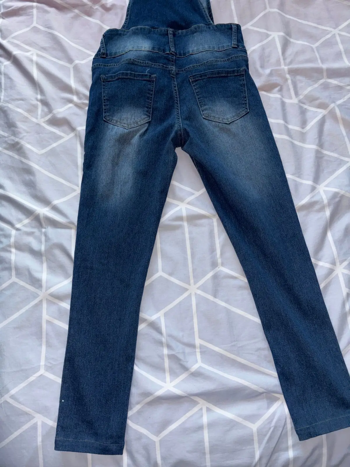 Blue Denim Dungarees / Overalls Size S