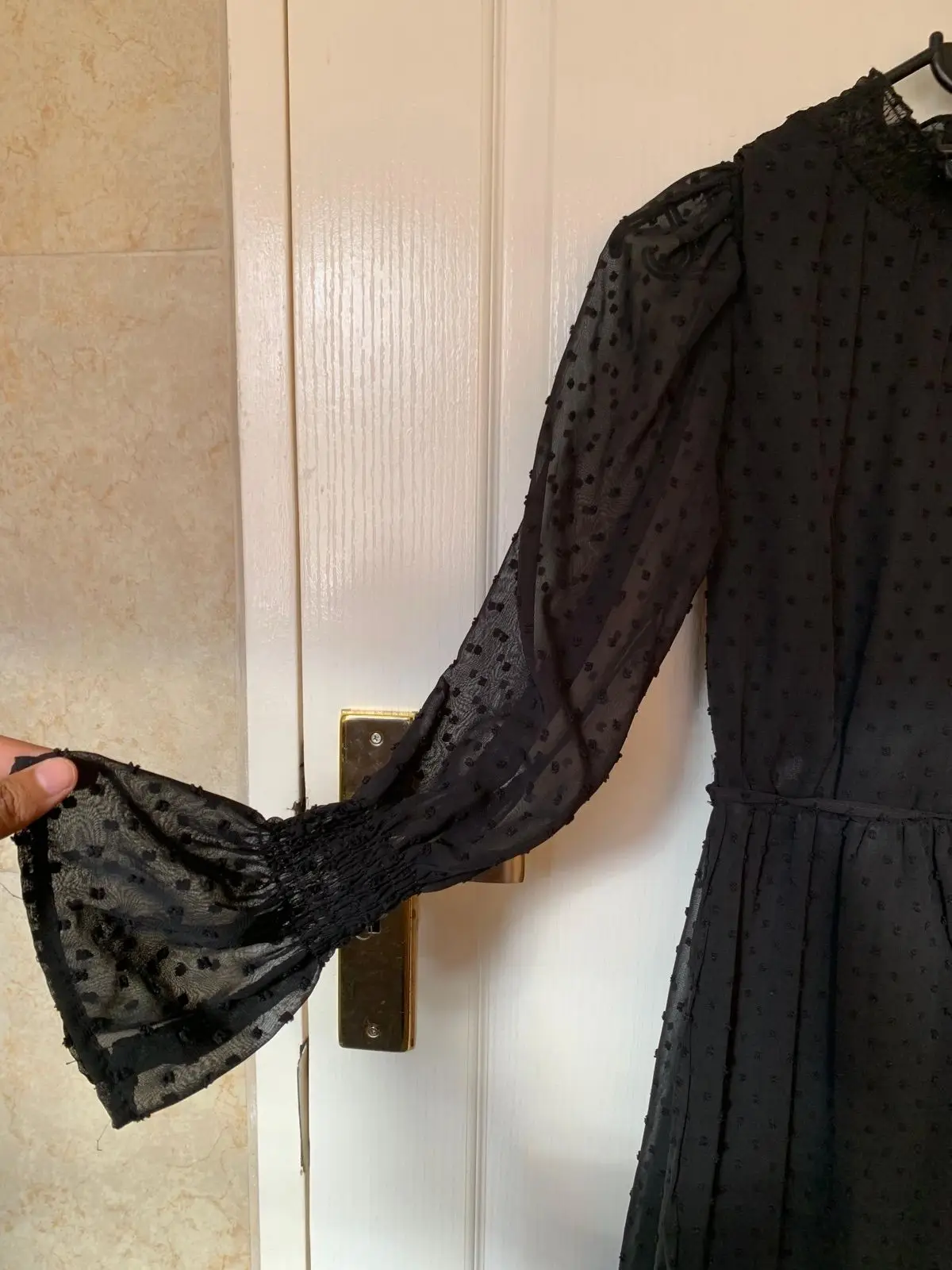 Black Puff Sleeve Dress