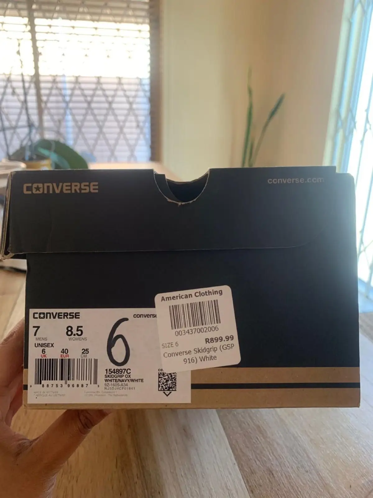 Converse White Canvas Sneakers Size 5