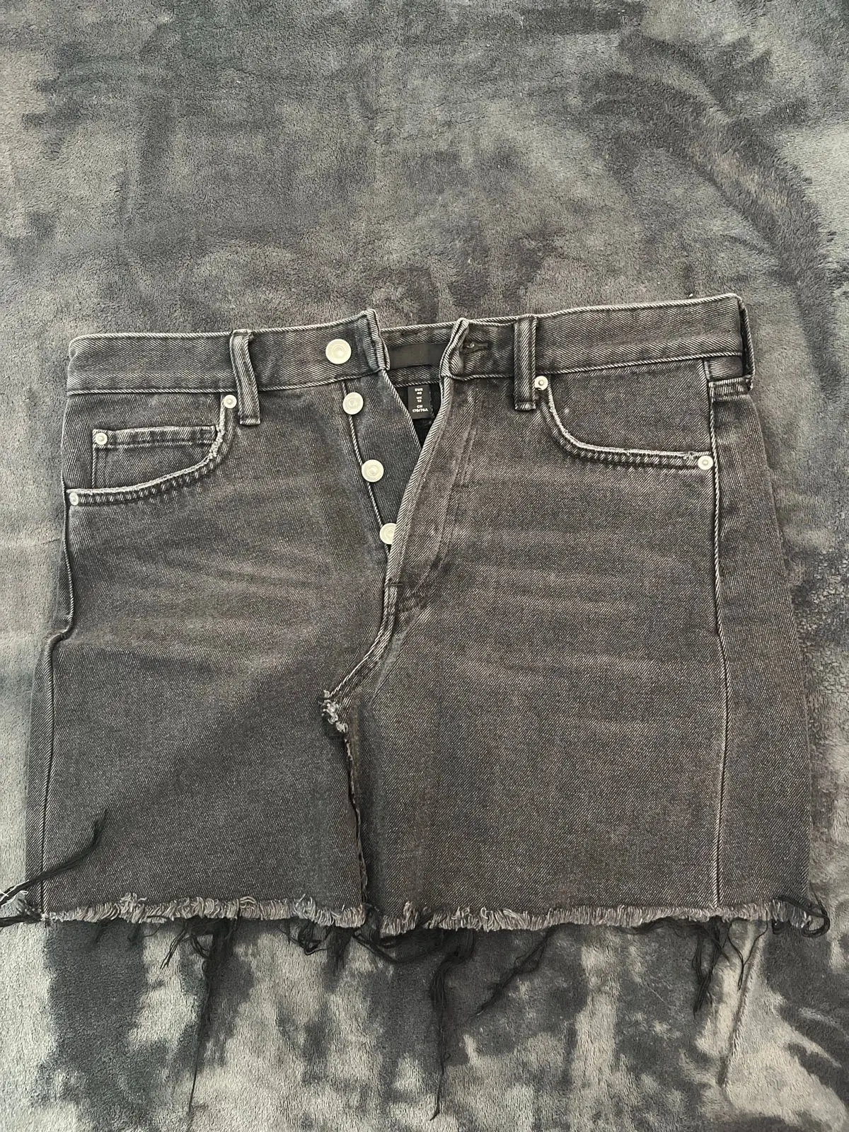 H&M Black Denim Skirt Size 12