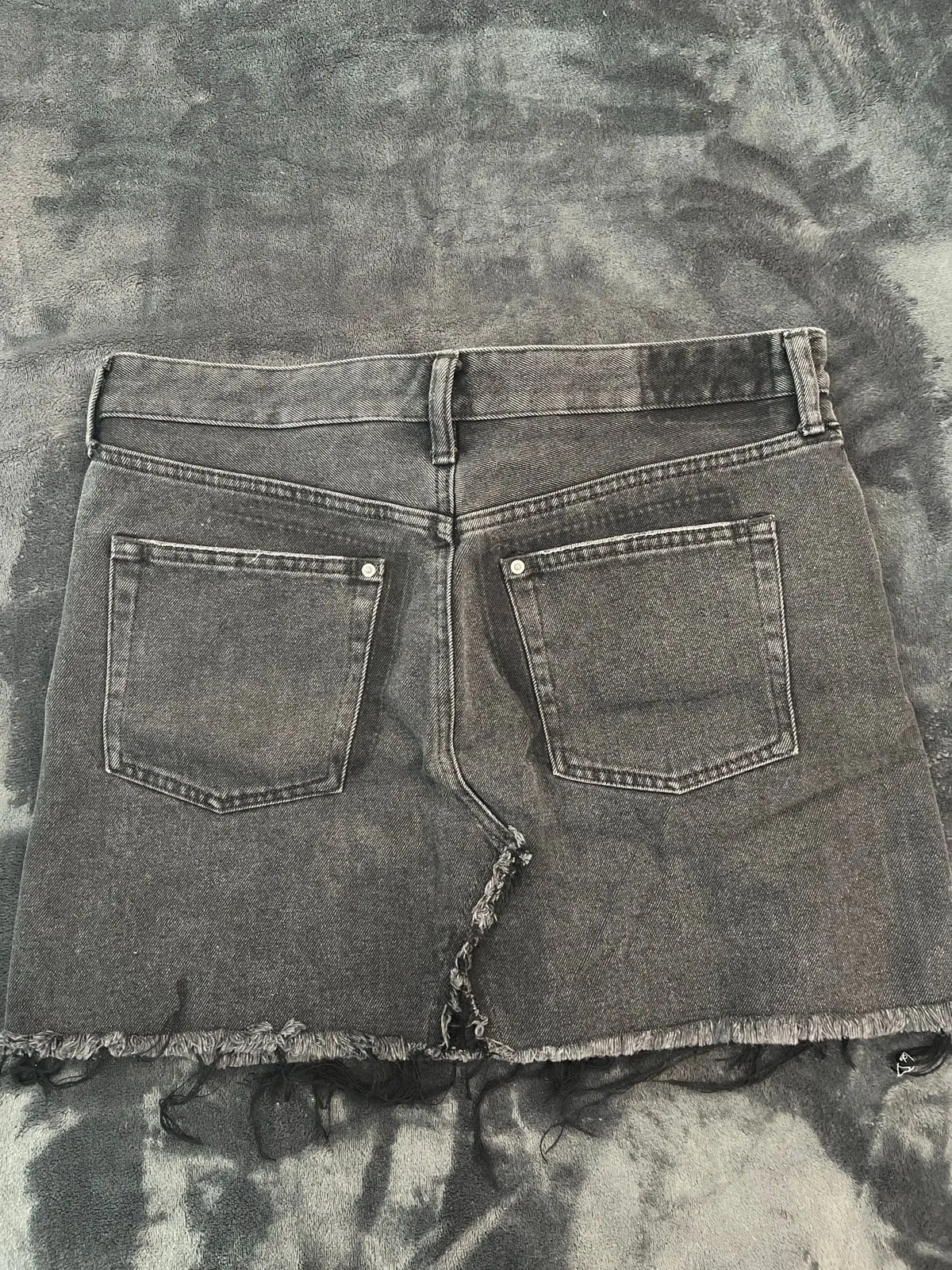 H&M Black Denim Skirt Size 12