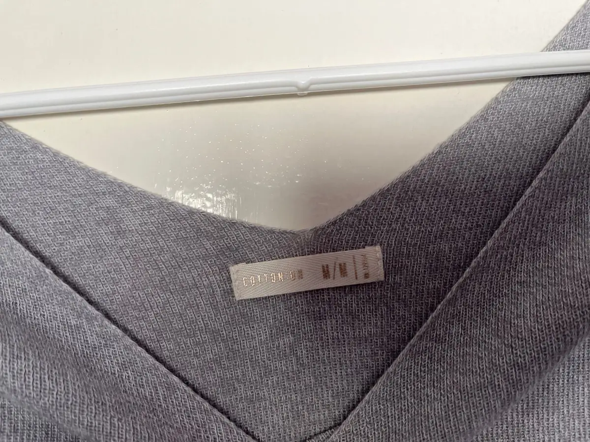 Cotton On Grey Ribbed V-Neck Top with Open Back