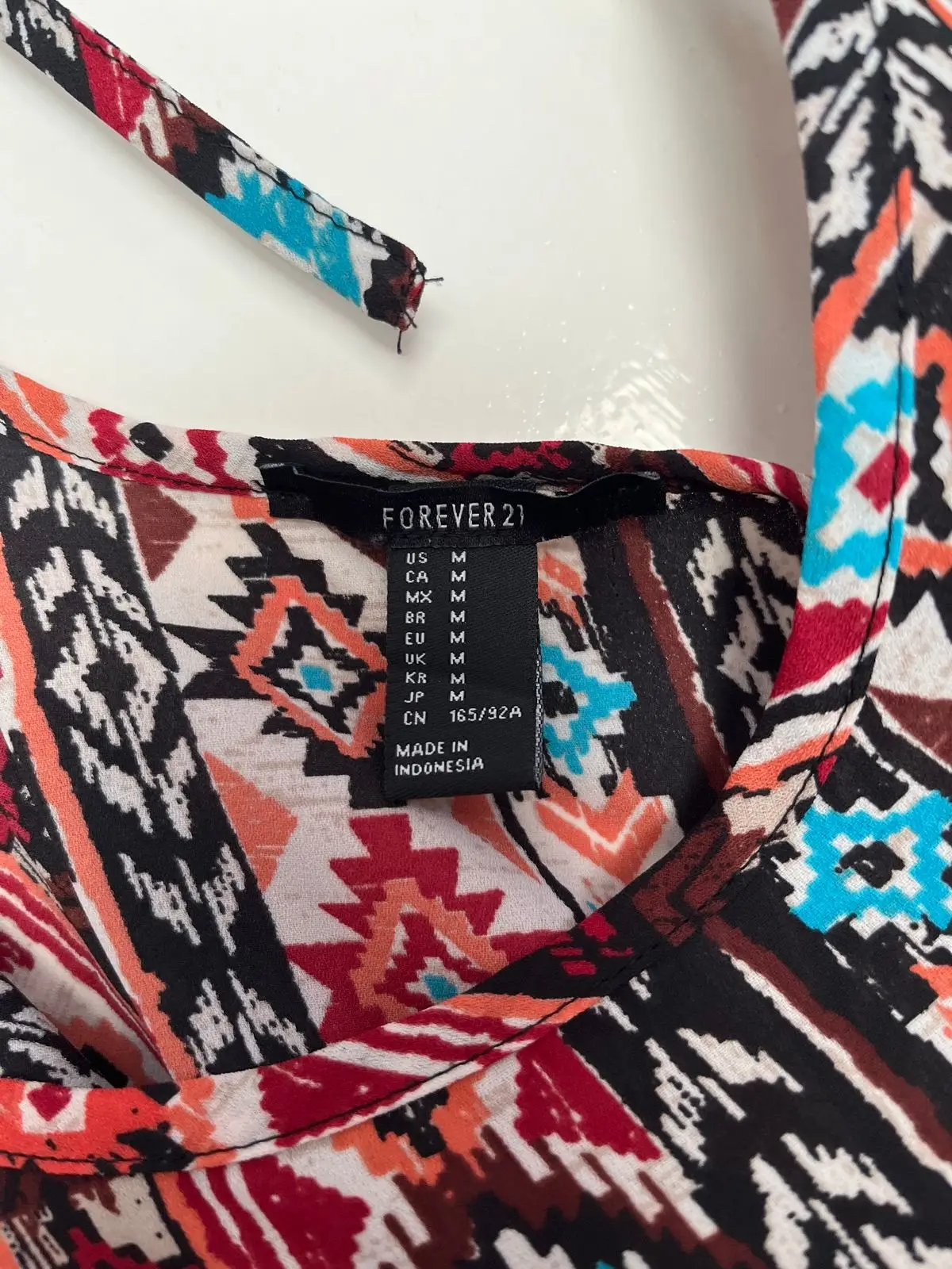 Forever 21 Geometric Camisole Top M