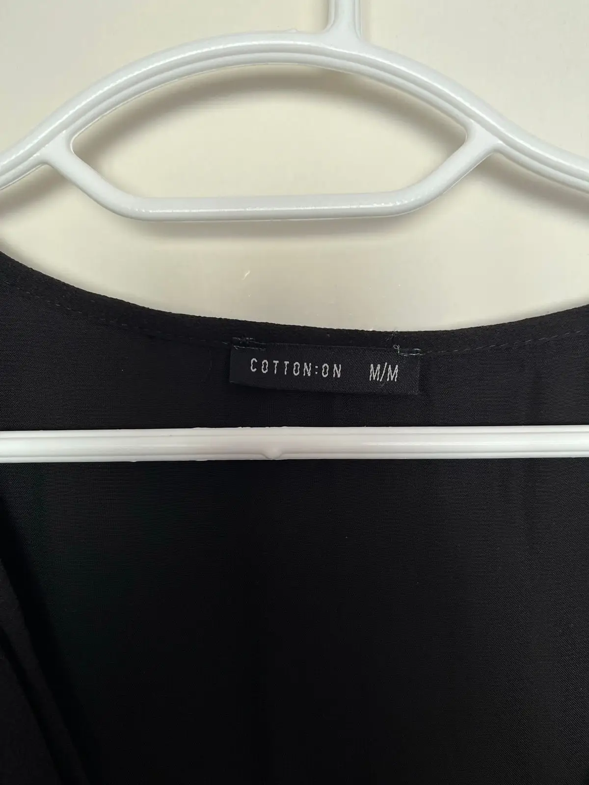 Cotton On Black Dress with Ruffle Neckline