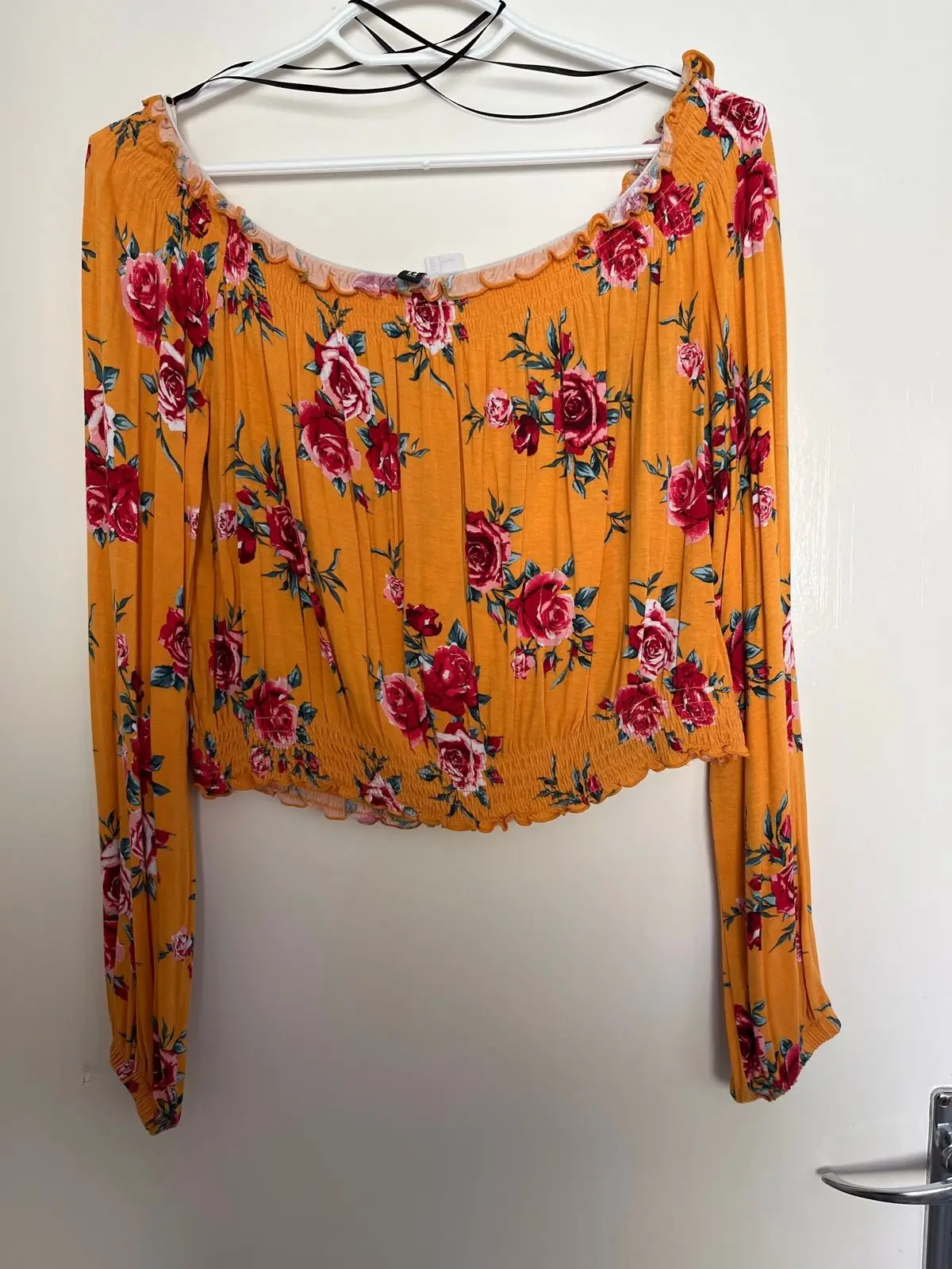 H&M Floral Yellow Top