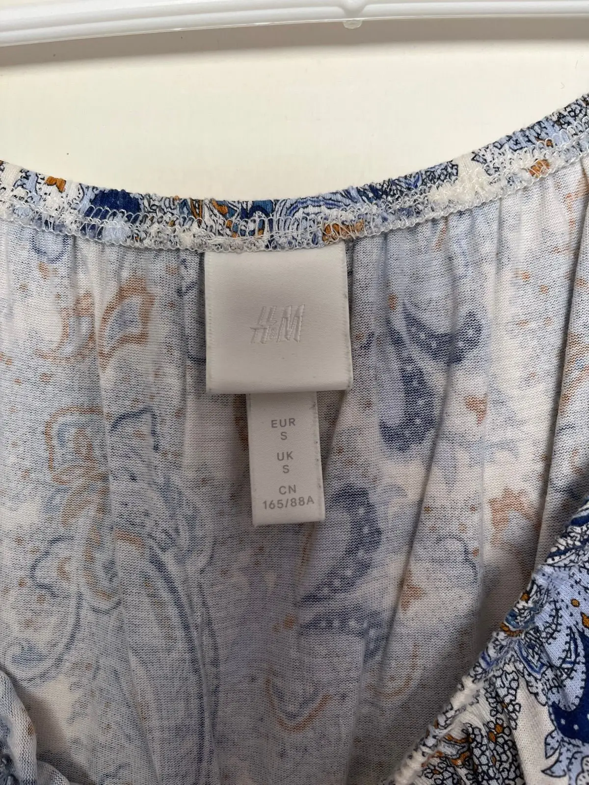 H&M Paisley Print Button-Front Blouse Size S