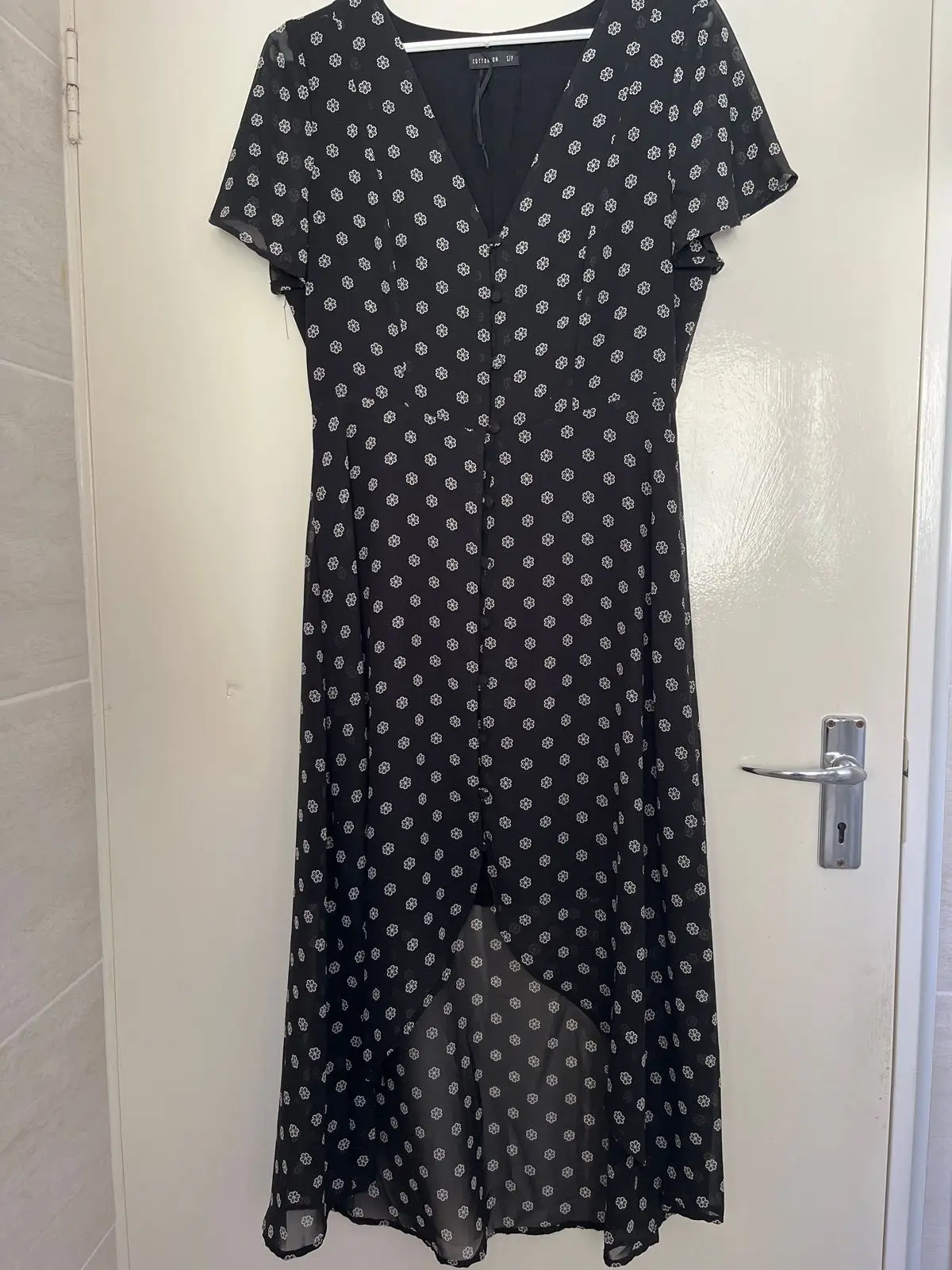 Cotton On Black Ship Wheel Print Dress Size S