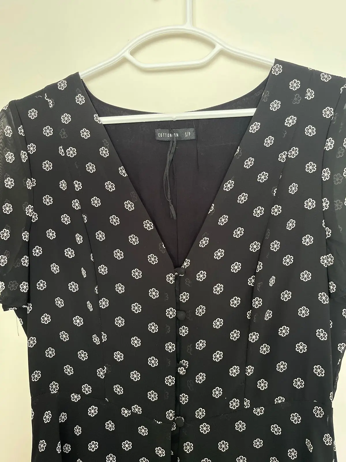 Cotton On Black Ship Wheel Print Dress Size S