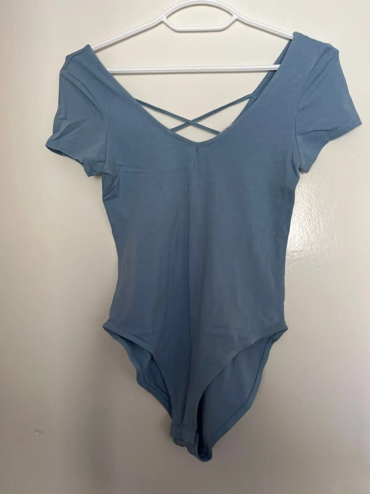 Cherokee Blue Crossover Bodysuit Medium