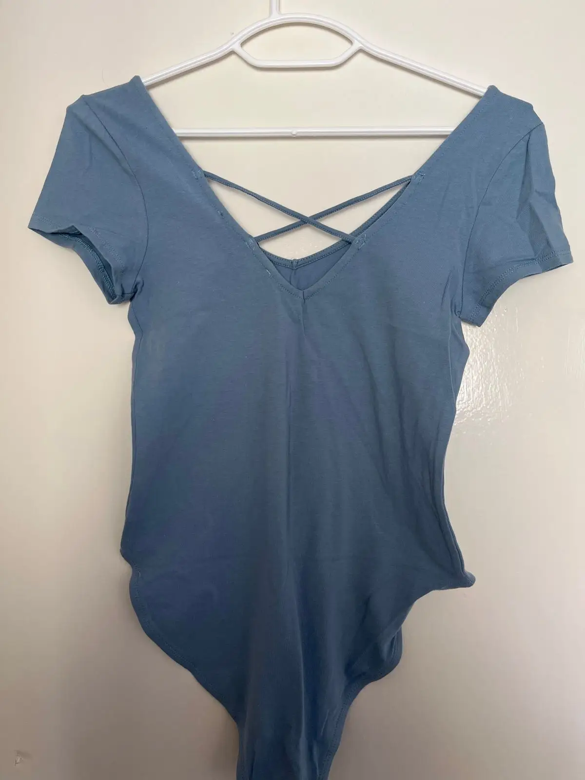Cherokee Blue Crossover Bodysuit Medium