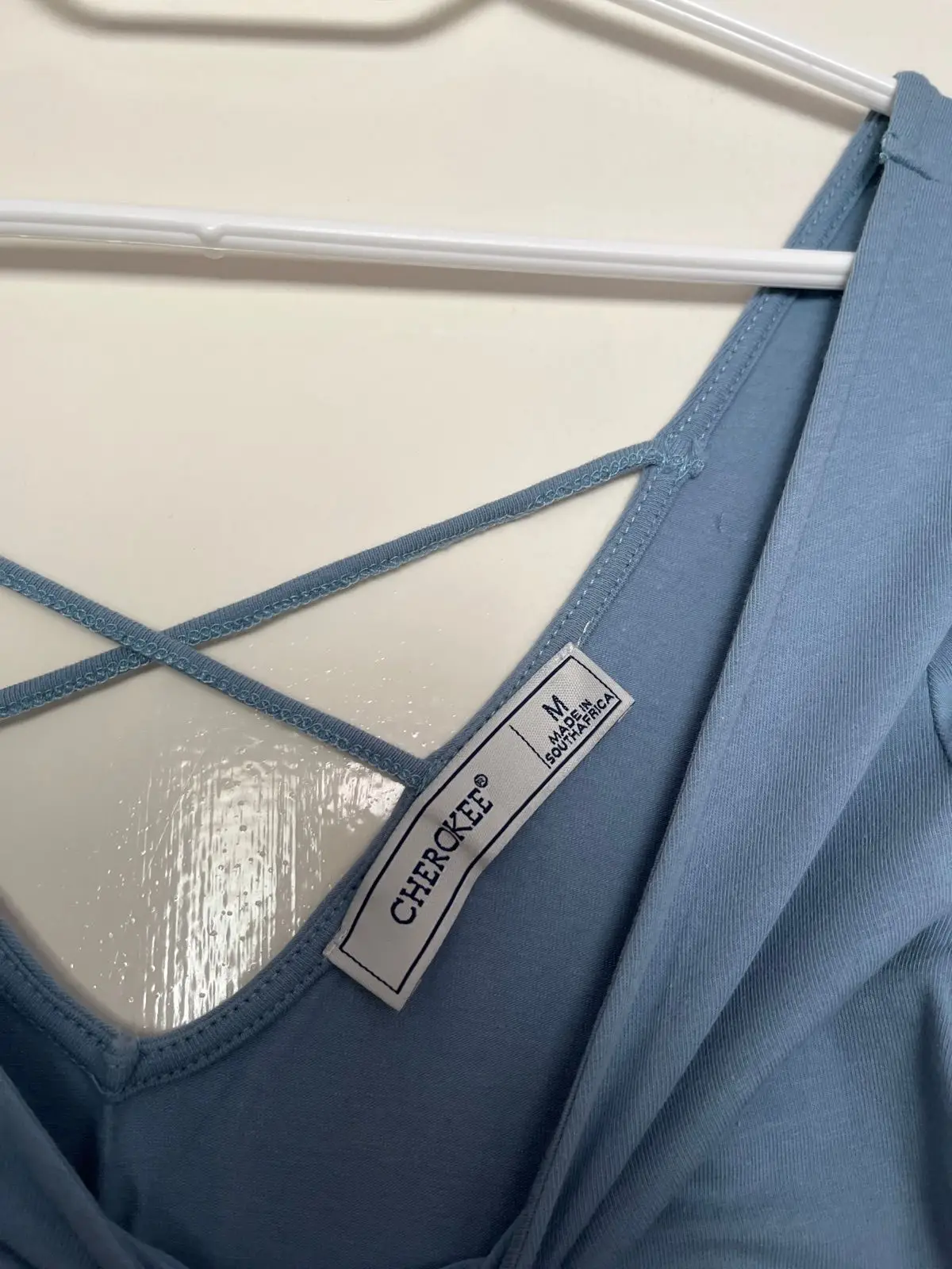 Cherokee Blue Crossover Bodysuit Medium