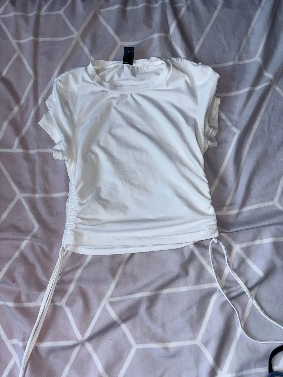 Shein White Short-Sleeve Top