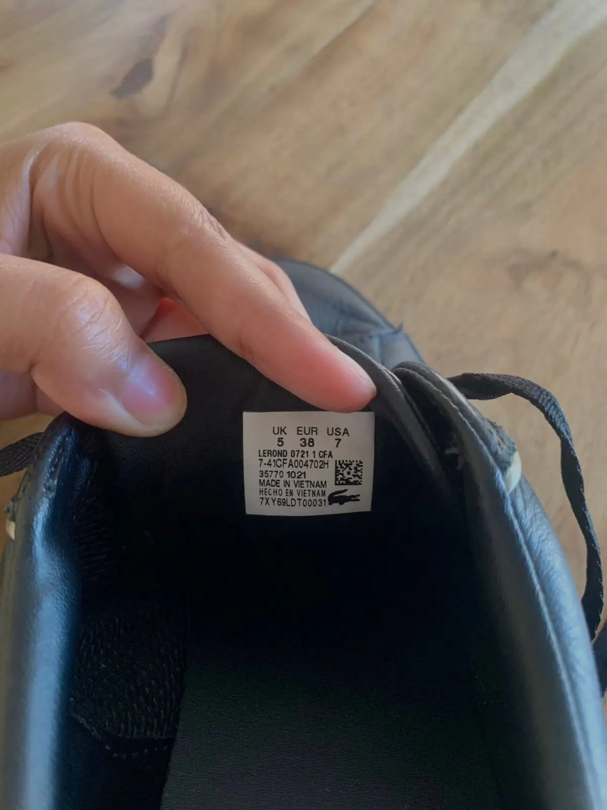 Lacoste Black Sneakers Size 5