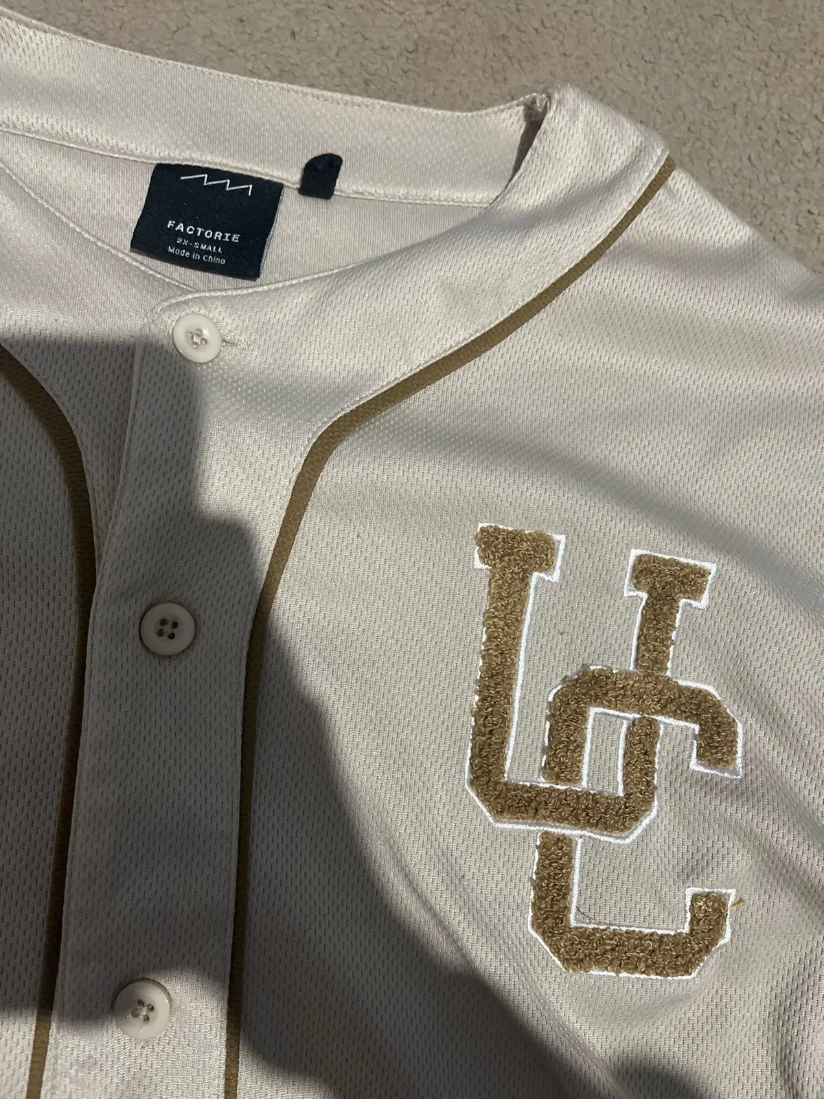 Factorie Beige Baseball Jersey