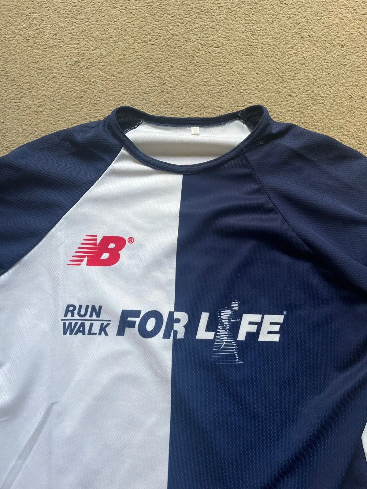 New Balance Run Walk For Life Raglan T-Shirt Navy S