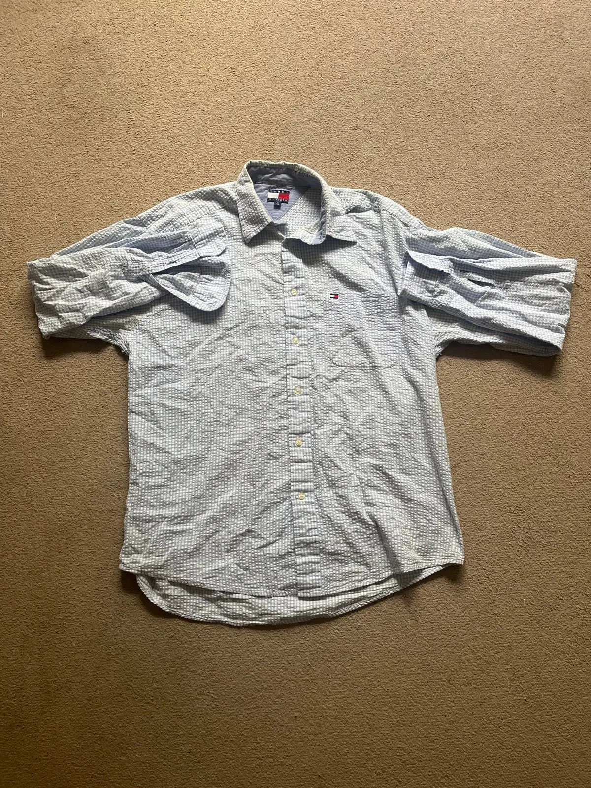 Tommy Hilfiger Short-Sleeve Check Shirt Size M