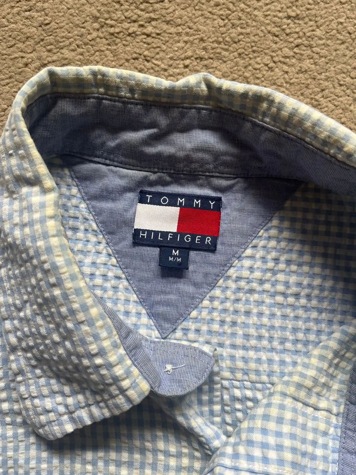 Tommy Hilfiger Short-Sleeve Check Shirt Size M