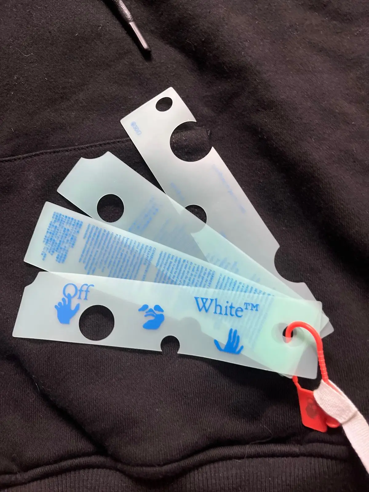 Off-White Black Hoodie Zebra Stripe Sleeves
