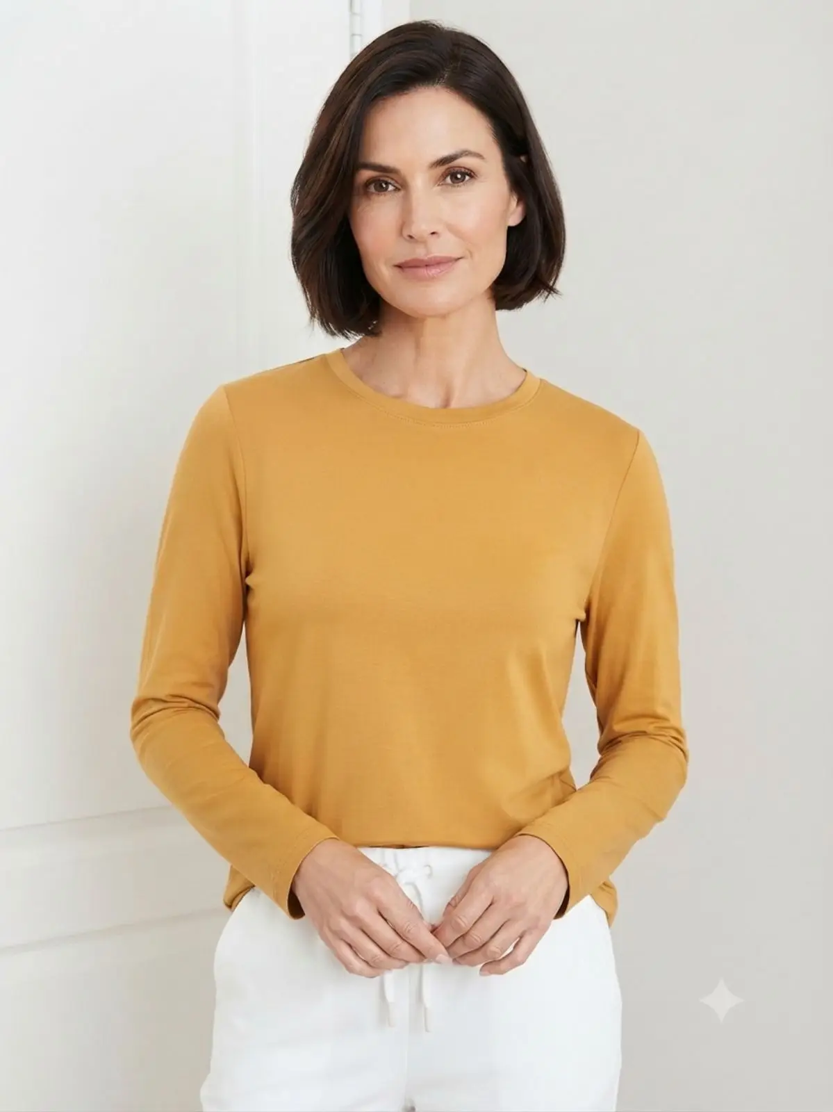 Poetry Mustard Long-Sleeve Top