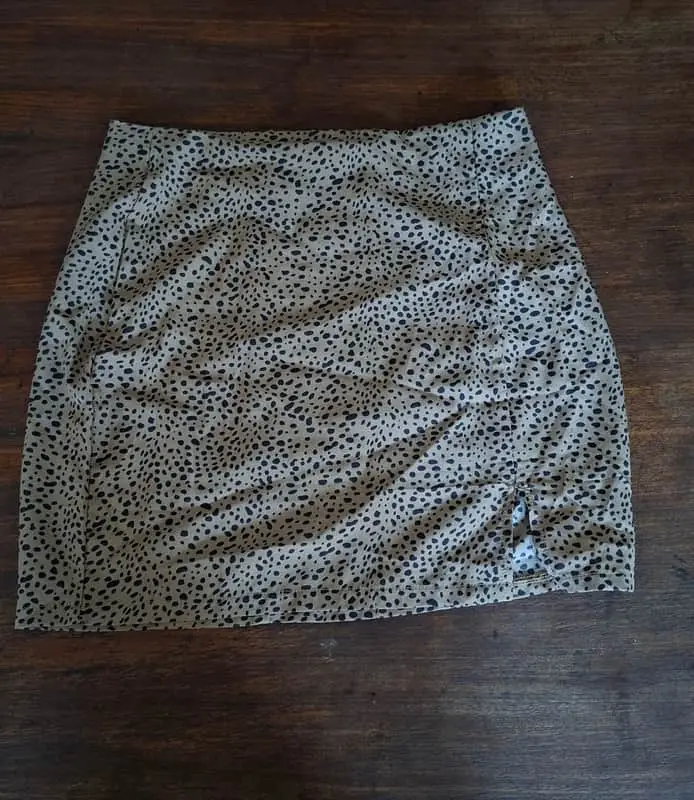 Shein Dalmatian Spotted Print Mini Skirt with Split