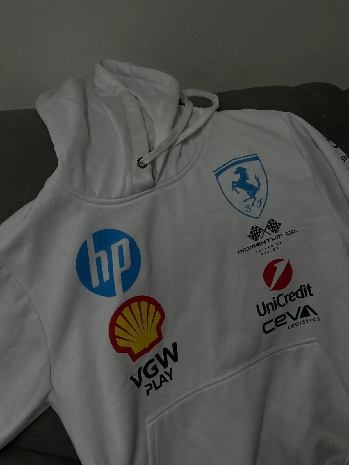 Ferrari White Hoodie