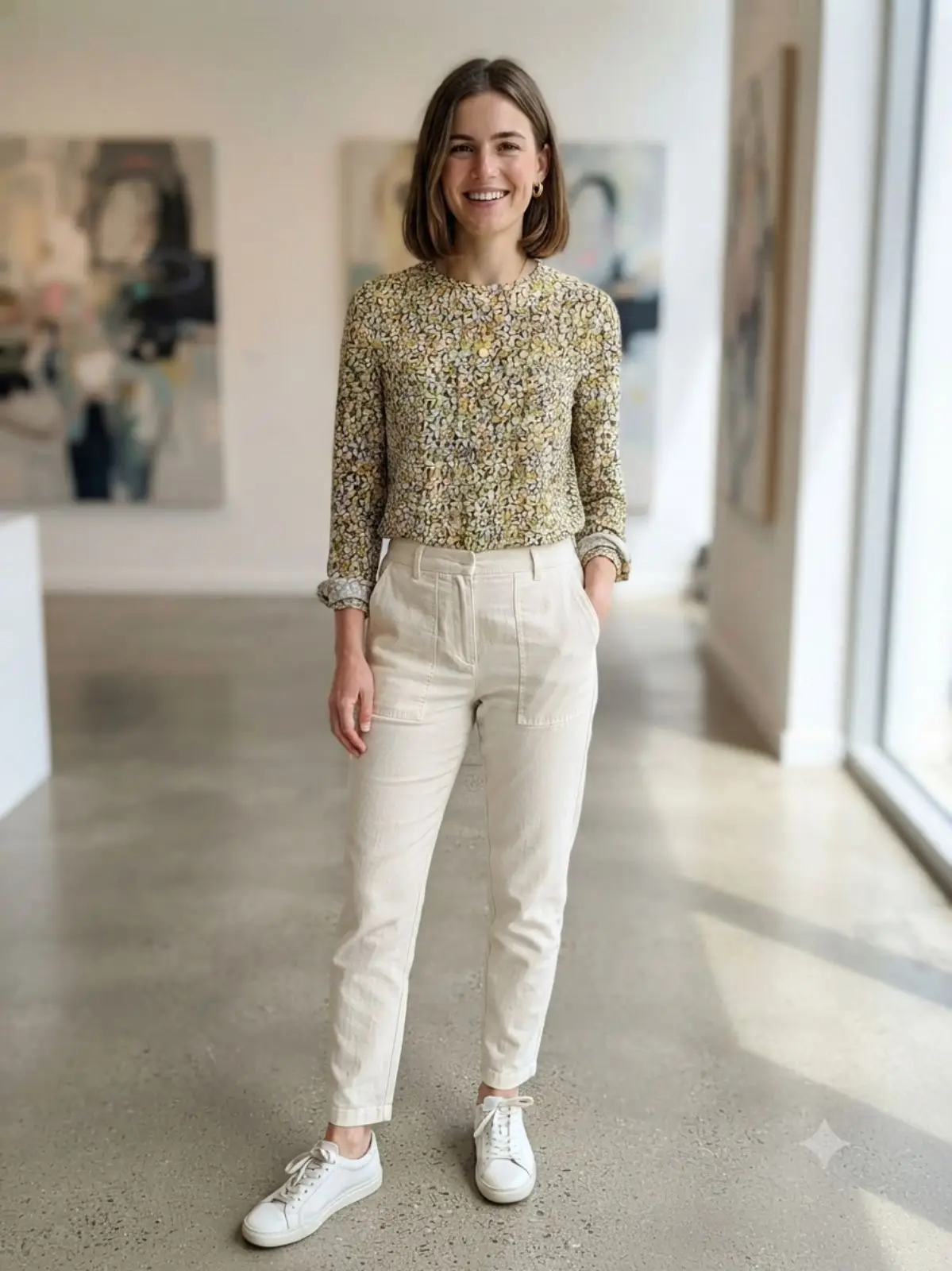Poetry Floral Long-Sleeve Top